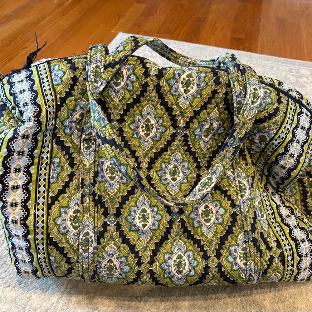 Vera Bradley Quilted Green Patterned Tote Bag